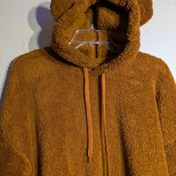 Xjboost Cozy Brown Teddy Bear Hoodie size medium - Picture 5 of 9